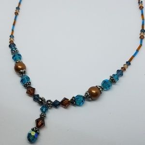 Bronze & Blue Earth necklace